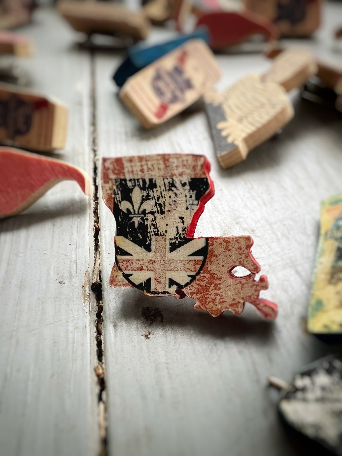 Fun Handmade Wooden Lapel Pins