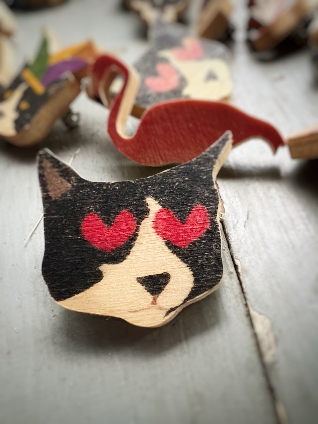 Fun Handmade Wooden Lapel Pins