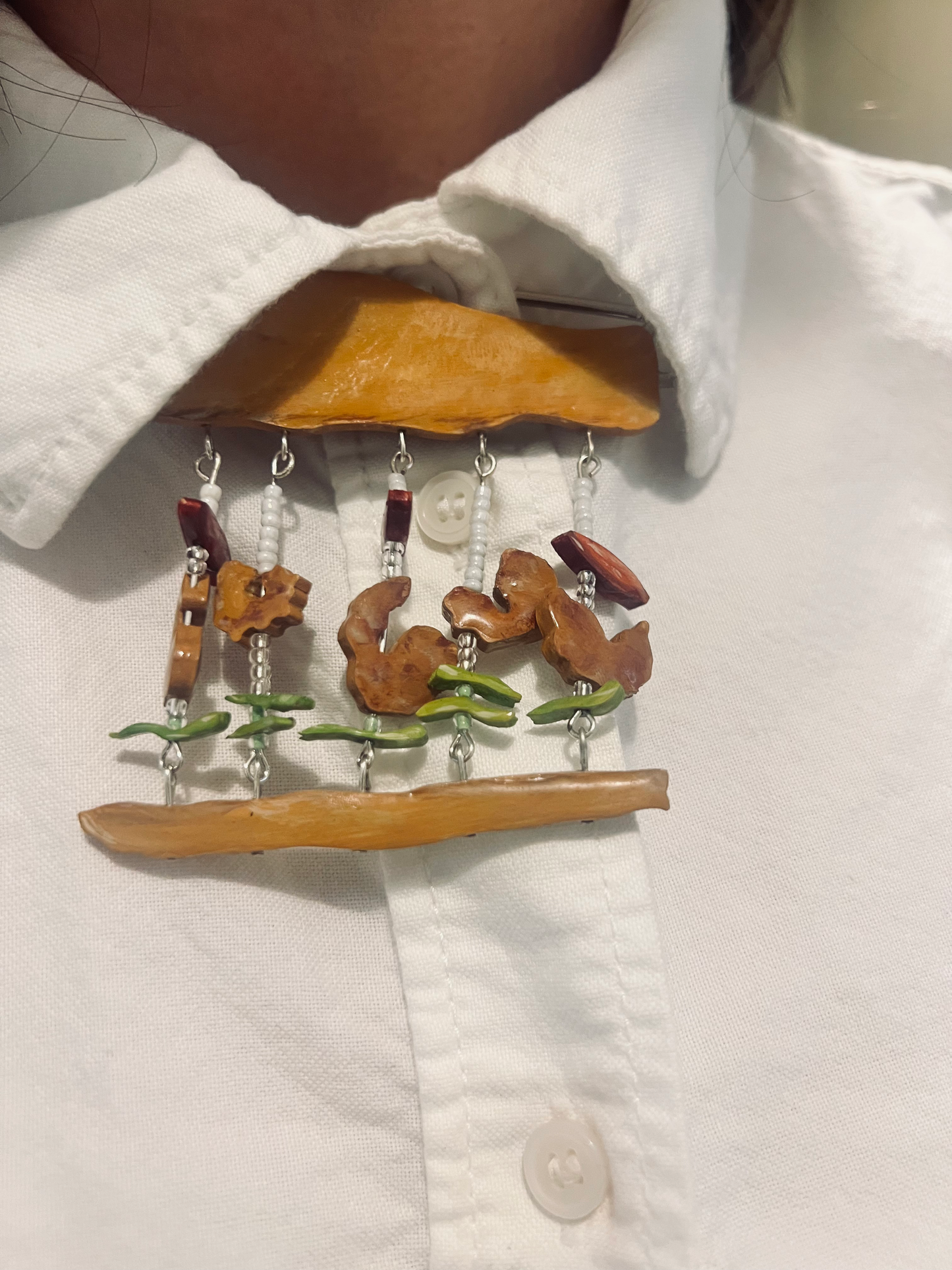 Shrimp Poboy Brooch
