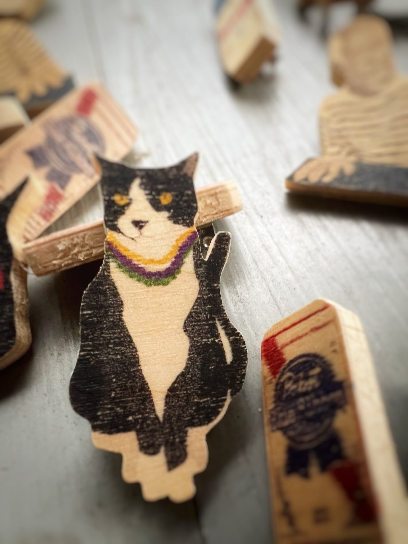 Fun Handmade Wooden Lapel Pins