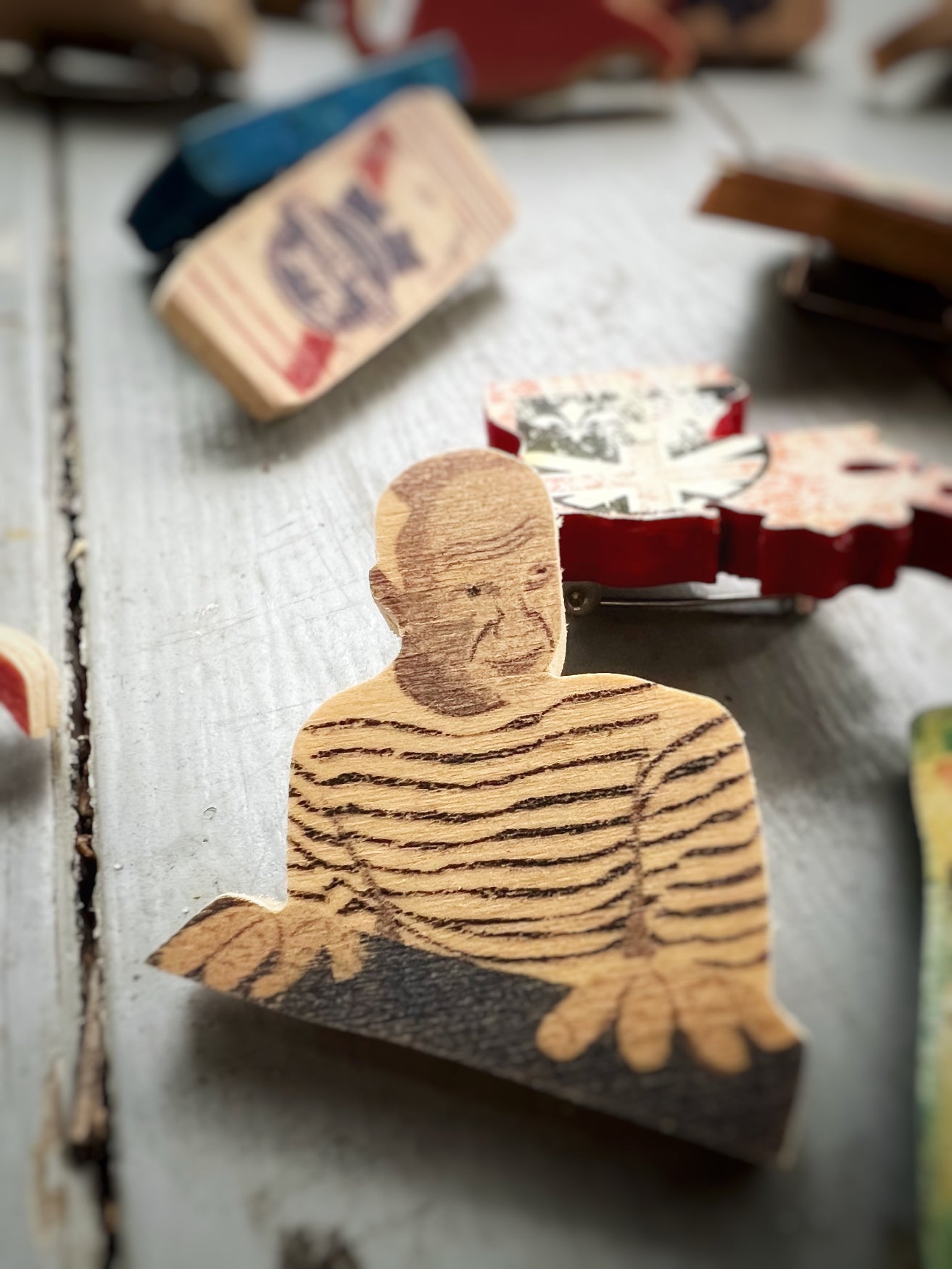 Fun Handmade Wooden Lapel Pins