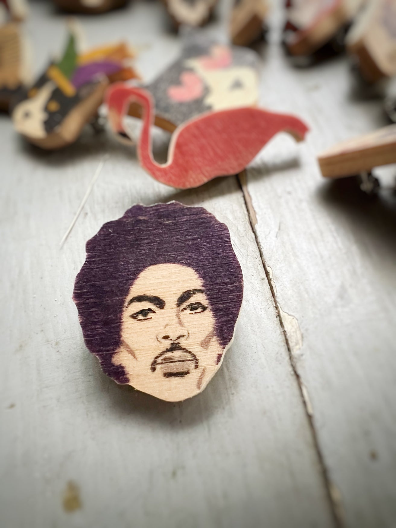 Fun Handmade Wooden Lapel Pins