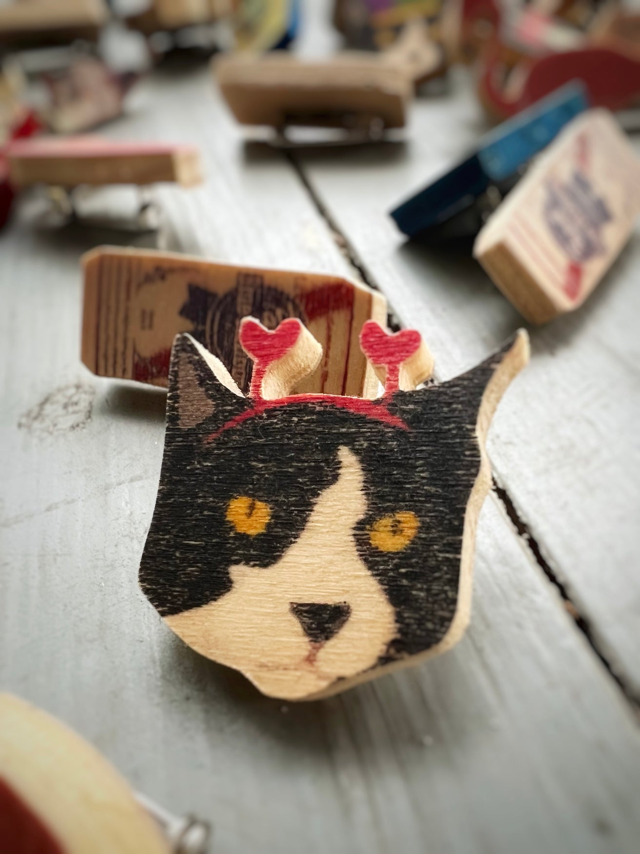 Fun Handmade Wooden Lapel Pins
